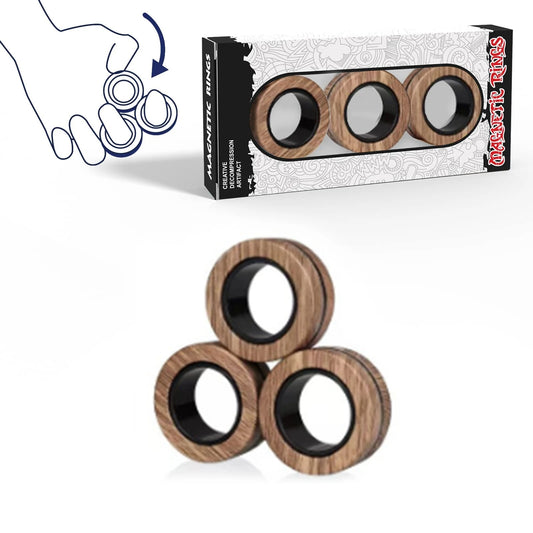Timber Twist Magnetic Rings
